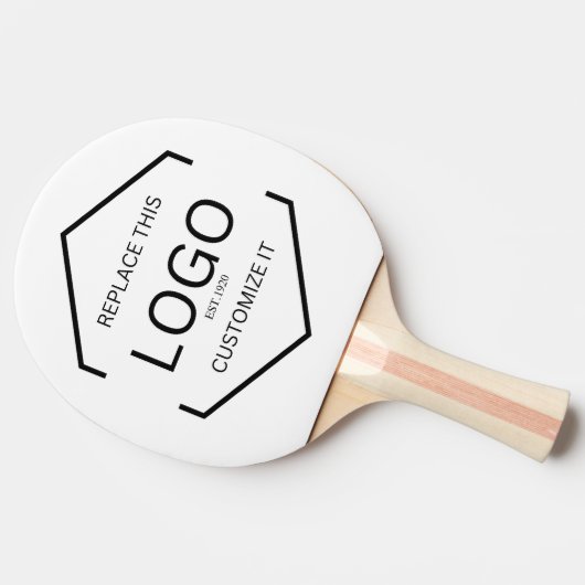 Raquette De Ping Pong Logo personnalisé Arrière - plan blanc (Côté)