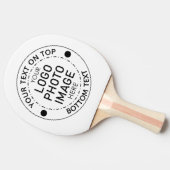 Raquette De Ping Pong Logo photo couleur personnalisée (Côté)