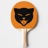 Raquette De Ping Pong Logo riant de SmokyKitten de chat - noir et orange (Devant)