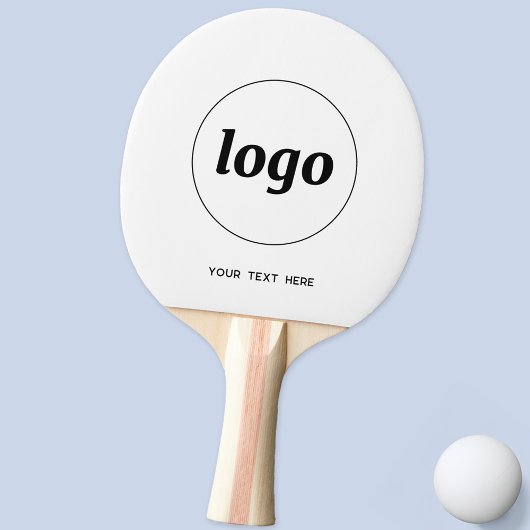 Raquette De Ping Pong Logo Simple Avec Texte Professionnel Promotionnel
