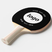 Raquette De Ping Pong Logo Simple Avec Texte Professionnel Promotionnel  (Devant Angle)