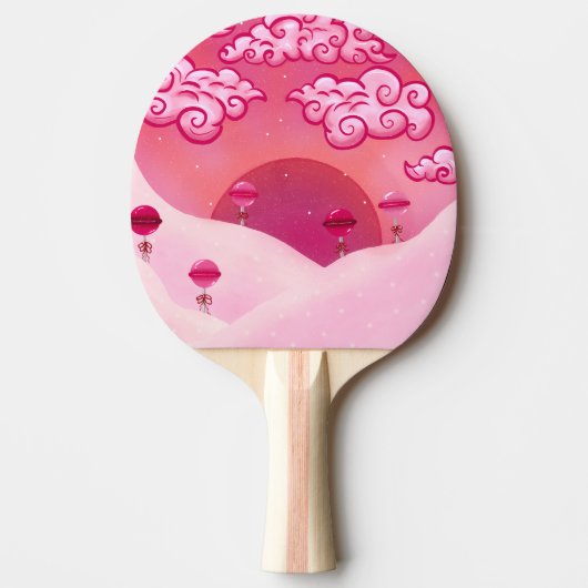 Raquette De Ping Pong Lollipops et beaux nuages (Devant)