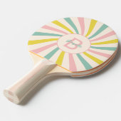 Raquette De Ping Pong 'Lollypop Vibes', retro personnalisé (Devant Angle)
