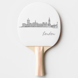 Raquette De Ping Pong Londres Big Ben Grande-Bretagne