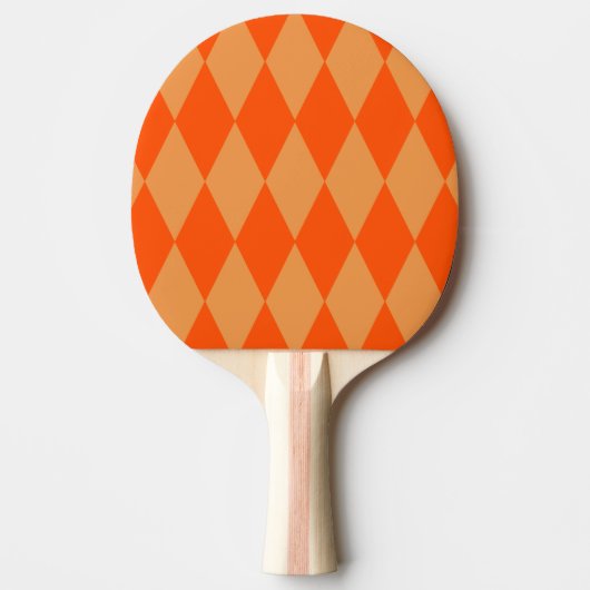 Raquette De Ping Pong Losanges Vichy Orange Clair et Foncé (Devant)