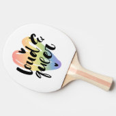 Raquette De Ping Pong Loud et Queer| Coeur aquarelle (Côté)