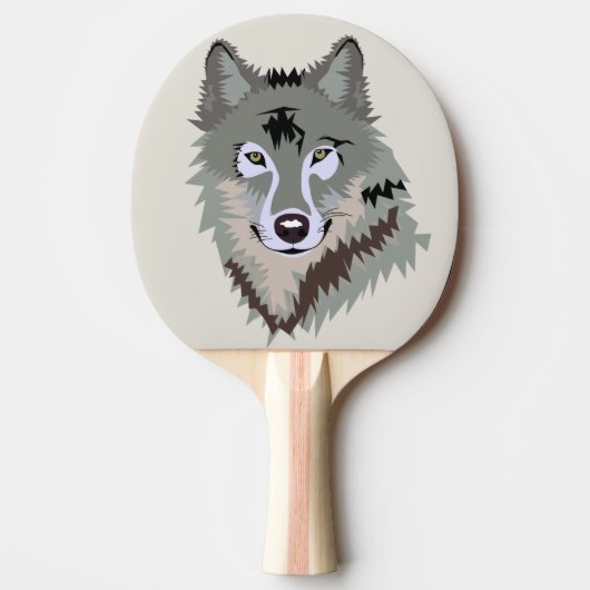 Raquette De Ping Pong Loup Animé (Devant)