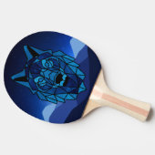 Raquette De Ping Pong Loup bleu géométrique (Côté)
