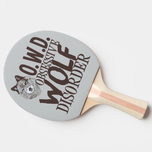 Raquette De Ping Pong Loup gris (Côté)