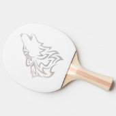 Raquette De Ping Pong Loup tribal Animal Beige Blanc (Côté)