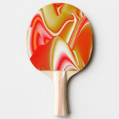 Raquette De Ping Pong Love and Gold Abstrait 3D Rainbowart (Dos)