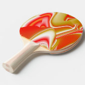 Raquette De Ping Pong Love and Gold Abstrait 3D Rainbowart (Devant Angle)