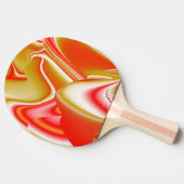 Raquette De Ping Pong Love and Gold Abstrait 3D Rainbowart (Côté)
