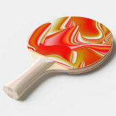 Raquette De Ping Pong Love and Gold Abstrait 3D Rainbowart (Devant Angle)