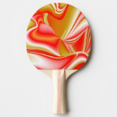 Raquette De Ping Pong Love and Gold Abstrait 3D Rainbowart (Devant)