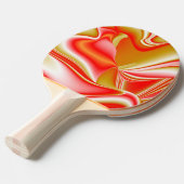 Raquette De Ping Pong Love and Gold Abstrait 3D Rainbowart (Devant Angle)