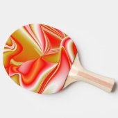 Raquette De Ping Pong Love and Gold Abstrait 3D Rainbowart (Côté)