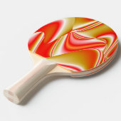 Raquette De Ping Pong Love and Gold Abstrait 3D Rainbowart (Devant Angle)
