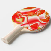 Raquette De Ping Pong Love and Gold Abstrait 3D Rainbowart (Devant Angle)