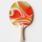 Raquette De Ping Pong Love and Gold Abstrait 3D Rainbowart (Dos)