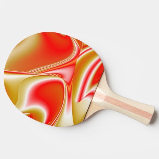 Raquette De Ping Pong Love and Gold Abstrait 3D Rainbowart (Côté)