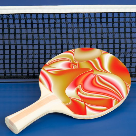 Raquette De Ping Pong Love and Gold Abstrait 3D Rainbowart (Insitu)