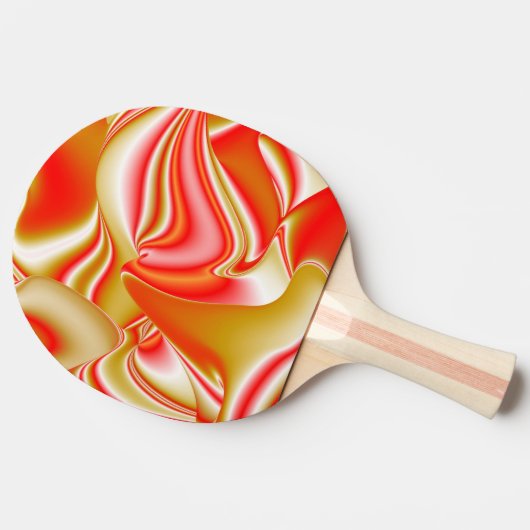 Raquette De Ping Pong Love and Gold Abstrait 3D Rainbowart (Côté)