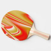 Raquette De Ping Pong Love and Gold Abstrait 3D Rainbowart (Côté)