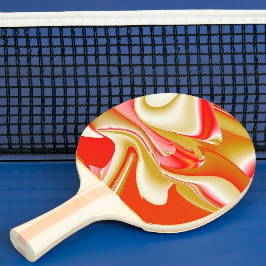 Raquette De Ping Pong Love and Gold Abstrait 3D Rainbowart (Insitu)