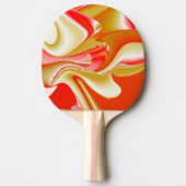 Raquette De Ping Pong Love and Gold Abstrait 3D Rainbowart (Devant)
