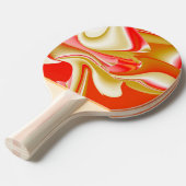 Raquette De Ping Pong Love and Gold Abstrait 3D Rainbowart (Devant Angle)