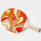 Raquette De Ping Pong Love and Gold Abstrait 3D Rainbowart (Côté)