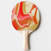Raquette De Ping Pong Love and Gold Abstrait 3D Rainbowart (Dos)