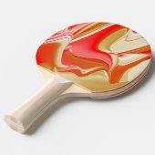 Raquette De Ping Pong Love and Gold Abstrait 3D Rainbowart (Devant Angle)