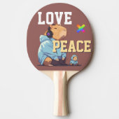 Raquette De Ping Pong LOVE × CAPYBARA - Custom (Devant)
