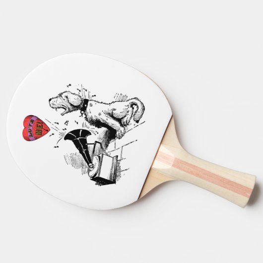 Raquette De Ping Pong Love Me Heart (chien)      (Côté)