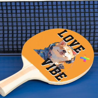 Raquette De Ping Pong LOVE × SHIBA - Custom