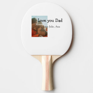 Raquette De Ping Pong love you dad fête des pères ajouter photo name sim