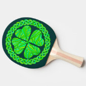 Raquette De Ping Pong Lucky Celtic Shamrock Four Leaf Clover (Côté)