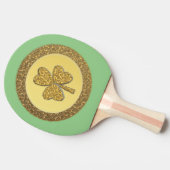 Raquette De Ping Pong Lucky Irish Shamrock Gold Coin (Côté)