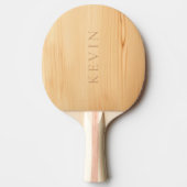 Raquette De Ping Pong Lumière Bois Texture Éclairage, Monogramme (Devant)