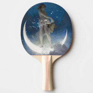 Raquette De Ping Pong Luna Goddess at Night Scattering Stars