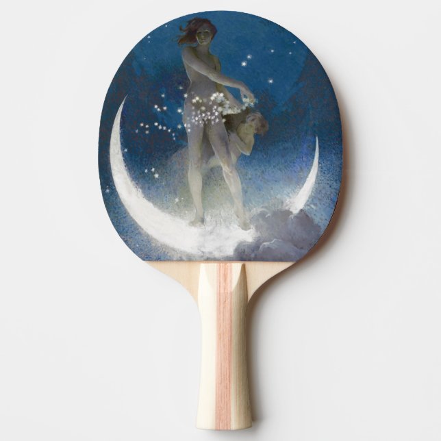 Raquette De Ping Pong Luna Goddess at Night Scattering Stars (Devant)