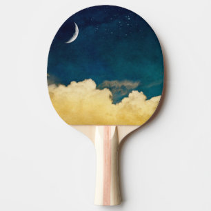 Raquette De Ping Pong Lune et Cloudscape