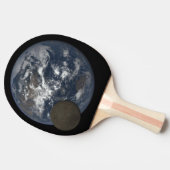 Raquette De Ping Pong Lune se déplaçant devant la terre image DSCOVR (Côté)