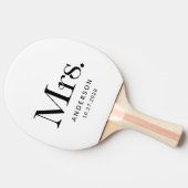 Raquette De Ping Pong Luxe Elegance Noir et Blanc Mme. | Mariage (Côté)