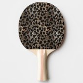 Raquette De Ping Pong Luxury Glitter Brown Black Gold Leopard Pattern (Devant)