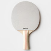Raquette De Ping Pong Luxury White Faux Leather Gray Monogram (Devant)