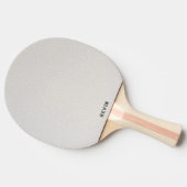 Raquette De Ping Pong Luxury White Faux Leather Gray Monogram (Côté)