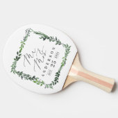 Raquette De Ping Pong M. & Mme. aquarelle feuillue élégante (Côté)